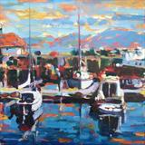 Early Morning Light, Rothesay, Isle of Bute by chick mcgeehan, Painting, Oil on canvas