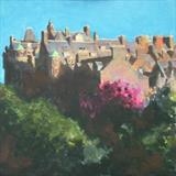 Edinburgh Syline by chick mcgeehan, Painting, Oil on canvas