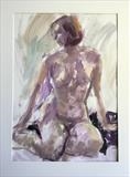 Seated Nude by chick mcgeehan, Painting, Acrylic on paper
