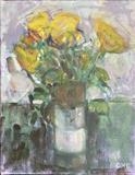 Yellow Roses by chick mcgeehan, Painting, Acrylic on canvas